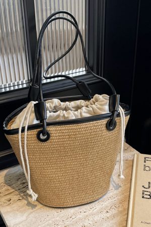 Summer Woven Straw Bag for Women, Handheld Casual Beach Shoulder Bag, Versatile 2025 Fashion Accessory