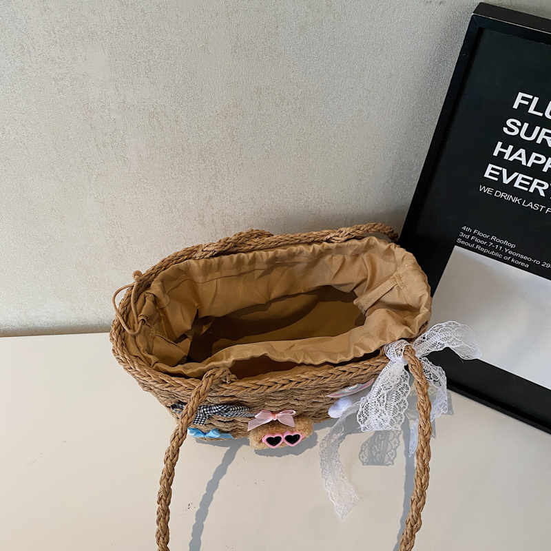 Summer Woven Straw Beach Bag for Women - 2025 Vacation Shoulder Tote, Island Style Vegetable Basket Bag Summer Woven Straw Beach Bag for Women - 2025 Vacation Shoulder Tote, Island Style Vegetable Basket Bag