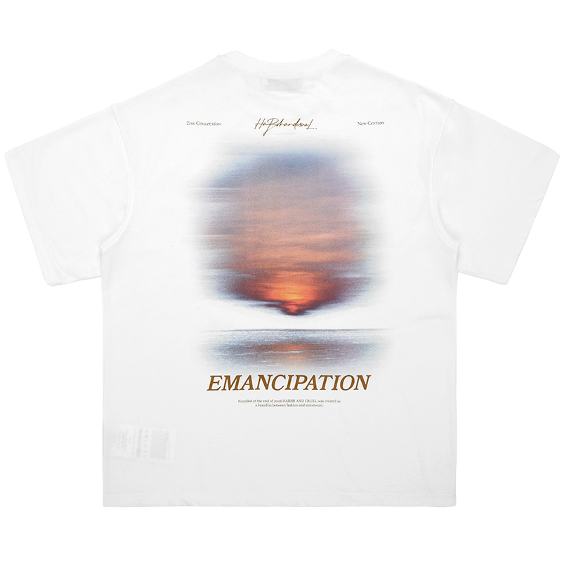 Sunset American Street Short Sleeve Pure Cotton T-Shirt for Couples - Trendy 90s Inspired Fashion Sunset American Street Short Sleeve Pure Cotton T-Shirt for Couples - Trendy 90s Inspired Fashion