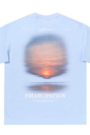 Sunset American Street Short Sleeve Pure Cotton T-Shirt for Couples - Trendy 90s Inspired Fashion