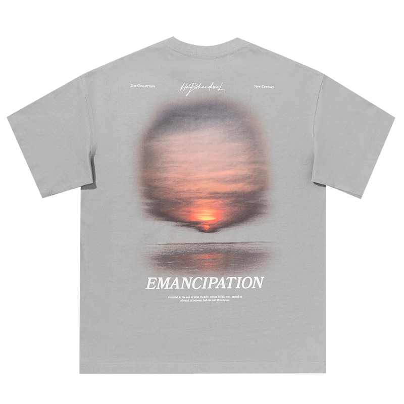 Sunset American Street Short Sleeve Pure Cotton T-Shirt for Couples - Trendy 90s Inspired Fashion Sunset American Street Short Sleeve Pure Cotton T-Shirt for Couples - Trendy 90s Inspired Fashion