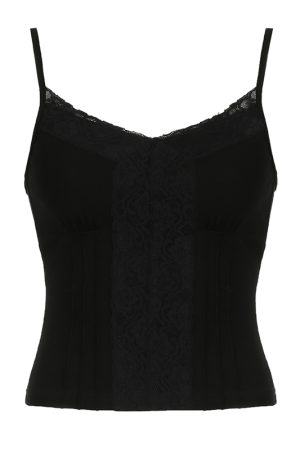 Sweet Lace Split Slimming Camisole Top for Women - Casual Versatile Spring Style, Perfect for 90s and Y2K Fashion
