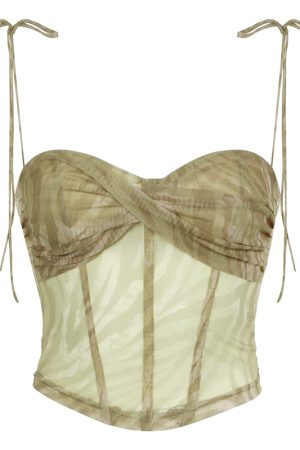 Sweet Spicy Mesh Waist-Cinching Fishbone Corset Camisole - Versatile Design Inspired by The Wizard of Oz, Y2K Fashion