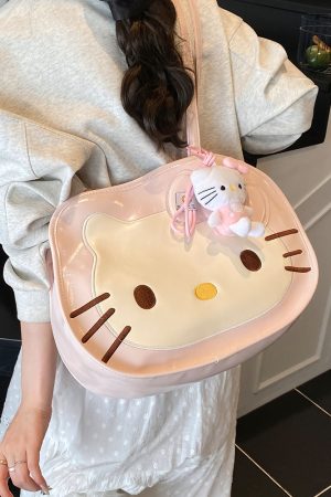 Textured Oil Wax Leather Cartoon Backpack for Women - Cute Summer 2025 Large Capacity Small Square Bag