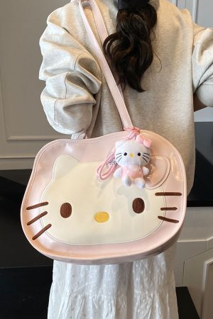 Textured Oil Wax Leather Cartoon Backpack for Women - Cute Summer 2025 Large Capacity Small Square Bag