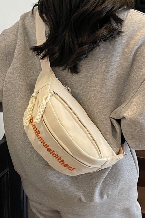 Textured Trendy Chest Bag - 2025 Fashion High-End Single Shoulder Crossbody Bag for Casual Versatile Style