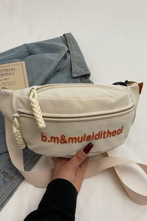 Textured Trendy Chest Bag - 2025 Fashion High-End Single Shoulder Crossbody Bag for Casual Versatile Style