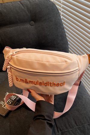 Textured Trendy Chest Bag - 2025 Fashion High-End Single Shoulder Crossbody Bag for Casual Versatile Style