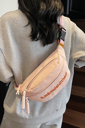 Textured Trendy Chest Bag - 2025 Fashion High-End Single Shoulder Crossbody Bag for Casual Versatile Style