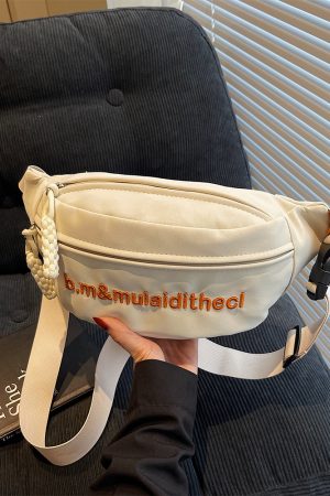 Textured Trendy Chest Bag - 2025 Fashion High-End Single Shoulder Crossbody Bag for Casual Versatile Style