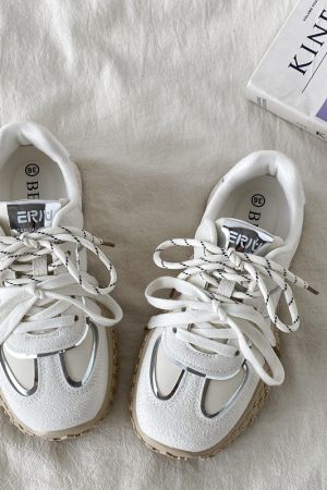 Thick-Soled Casual Sports Shoes for Women - 2025 Popcorn A Gan Little White Sneakers, Trendy Comfort Footwear