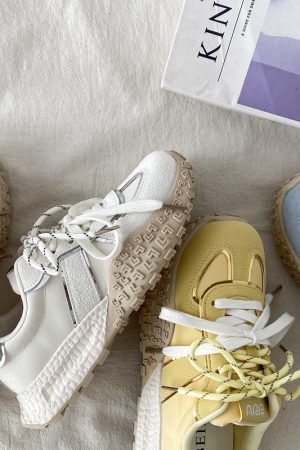 Thick-Soled Casual Sports Shoes for Women - 2025 Popcorn A Gan Little White Sneakers, Trendy Comfort Footwear