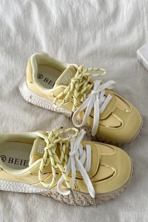 Thick-Soled Casual Sports Shoes for Women - 2025 Popcorn A Gan Little White Sneakers, Trendy Comfort Footwear