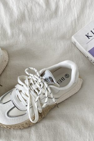 Thick-Soled Casual Sports Shoes for Women - 2025 Popcorn A Gan Little White Sneakers, Trendy Comfort Footwear