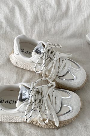 Thick-Soled Casual Sports Shoes for Women - 2025 Popcorn A Gan Little White Sneakers, Trendy Comfort Footwear