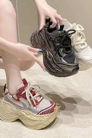 Thick-Soled Dad Shoes for Women - Summer Height-Increasing Mesh Casual Sneakers, Breathable Sports Shoes for Petite Figures, 2024