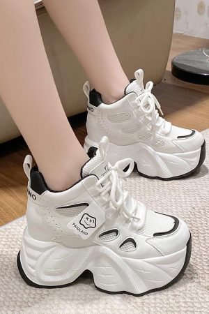 Thick-Soled European-Style Dad Shoes for Women, 2025 Spring Casual Footwear, Height-Increasing Sneakers for Petite Women
