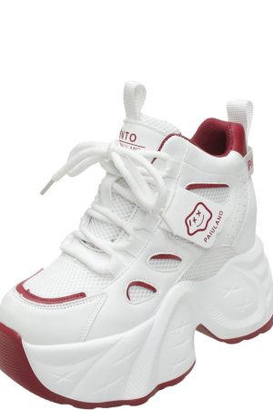 Thick-Soled European-Style Dad Shoes for Women, 2025 Spring Casual Footwear, Height-Increasing Sneakers for Petite Women