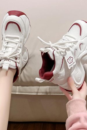 Thick-Soled European-Style Dad Shoes for Women, 2025 Spring Casual Footwear, Height-Increasing Sneakers for Petite Women