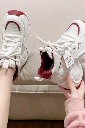 Thick-Soled European-Style Dad Shoes for Women, 2025 Spring Casual Footwear, Height-Increasing Sneakers for Petite Women