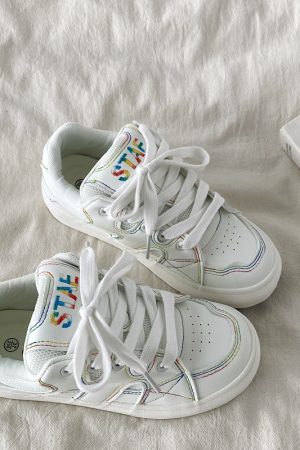 Thick-Soled White Bread Shoes for Women - 2025 Spring Autumn Retro Sports Sneakers, Versatile Y2K Style