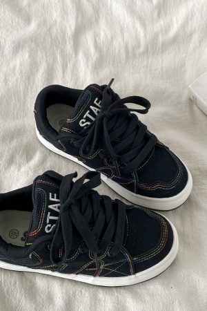 Thick-Soled White Bread Shoes for Women - 2025 Spring Autumn Retro Sports Sneakers, Versatile Y2K Style