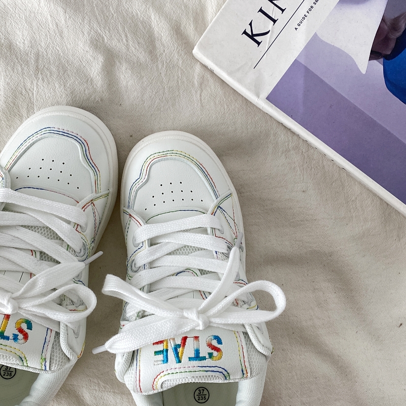 Thick-Soled White Bread Shoes for Women - 2025 Spring Autumn Retro Sports Sneakers, Versatile Y2K Style Thick-Soled White Bread Shoes for Women - 2025 Spring Autumn Retro Sports Sneakers, Versatile Y2K Style