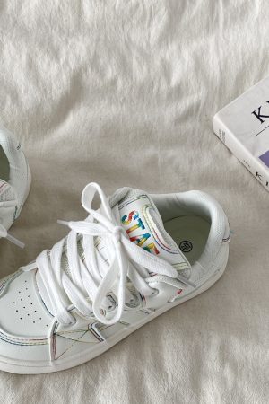 Thick-Soled White Bread Shoes for Women - 2025 Spring Autumn Retro Sports Sneakers, Versatile Y2K Style