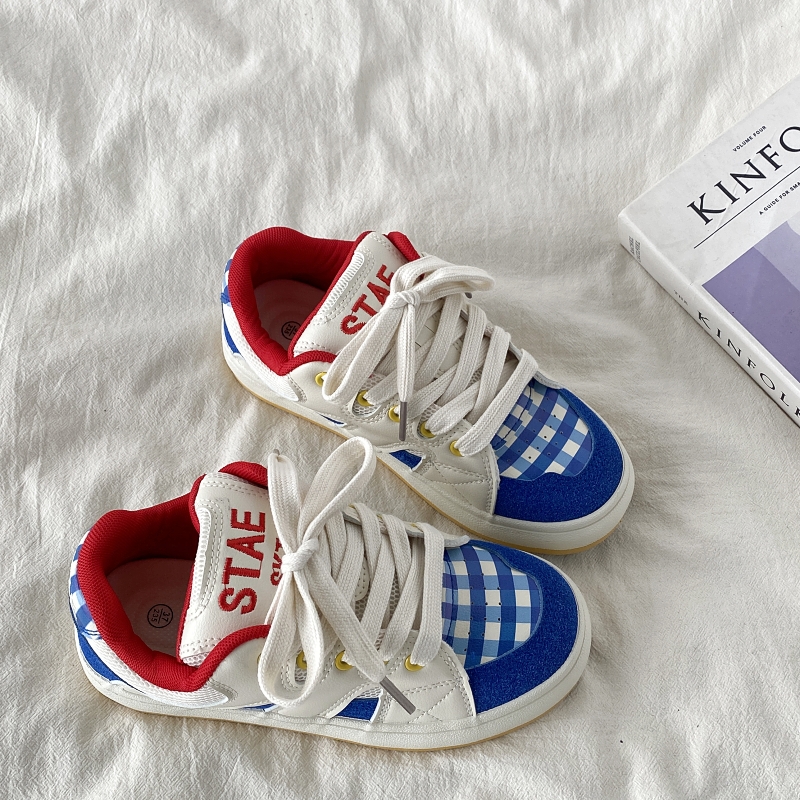 Thick-Soled White Bread Shoes for Women - 2025 Spring Autumn Retro Sports Sneakers, Versatile Y2K Style Thick-Soled White Bread Shoes for Women - 2025 Spring Autumn Retro Sports Sneakers, Versatile Y2K Style