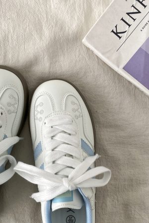 Thick-Soled White Casual Sneakers for Women - Han-Style Chic Spring 2025 Versatile Niche Footwear