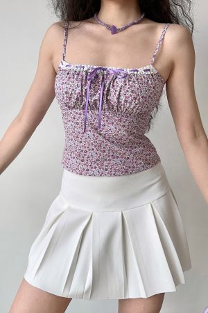 Three-Dimensional Cut Floral Camisole - Women's Slim Fit Sleeveless Top in European & American Style, Y2K Inspired Fashion