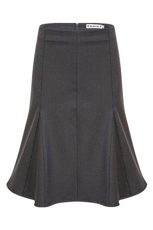 Three-Dimensional Cut Mermaid Skirt - Women's Mid-Waist A-Line Slimming Skirt in European American Style