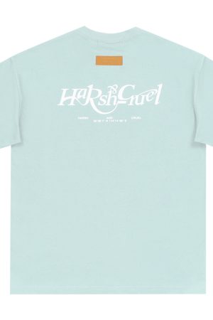 Three-Dimensional Plush Logo Text Cotton Knitted Short Sleeve T-Shirt - American Style Casual Fashion