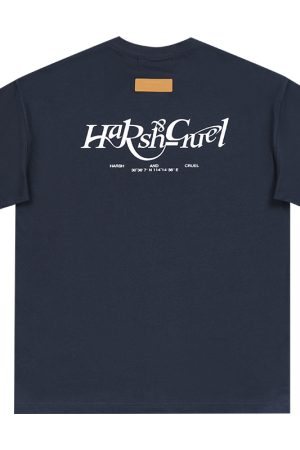 Three-Dimensional Plush Logo Text Cotton Knitted Short Sleeve T-Shirt - American Style Casual Fashion