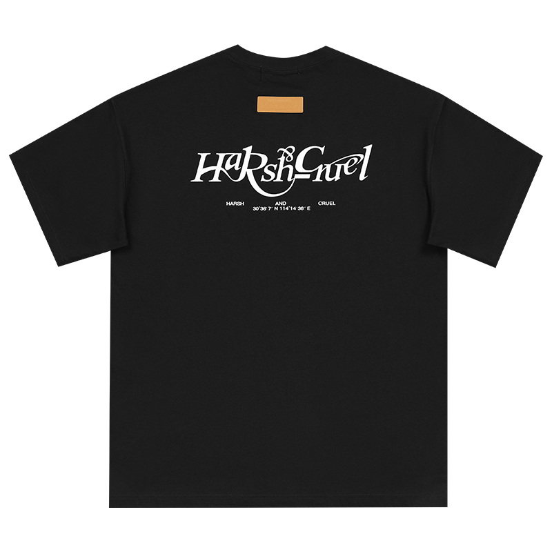 Three-Dimensional Plush Logo Text Cotton Knitted Short Sleeve T-Shirt - American Style Casual Fashion Three-Dimensional Plush Logo Text Cotton Knitted Short Sleeve T-Shirt - American Style Casual Fashion