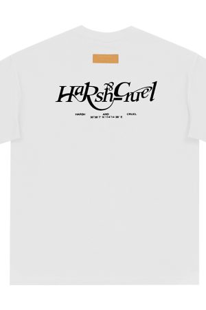 Three-Dimensional Plush Logo Text Cotton Knitted Short Sleeve T-Shirt - American Style Casual Fashion