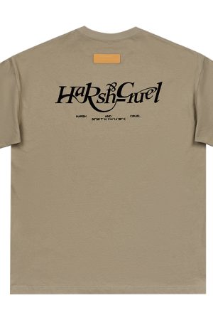 Three-Dimensional Plush Logo Text Cotton Knitted Short Sleeve T-Shirt - American Style Casual Fashion