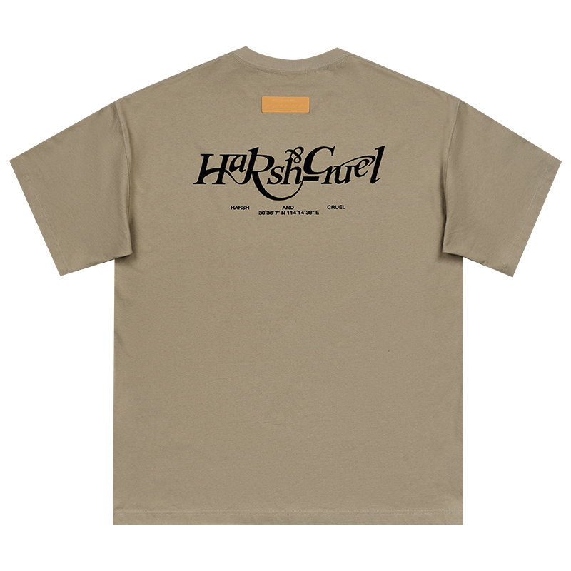 Three-Dimensional Plush Logo Text Cotton Knitted Short Sleeve T-Shirt - American Style Casual Fashion Three-Dimensional Plush Logo Text Cotton Knitted Short Sleeve T-Shirt - American Style Casual Fashion