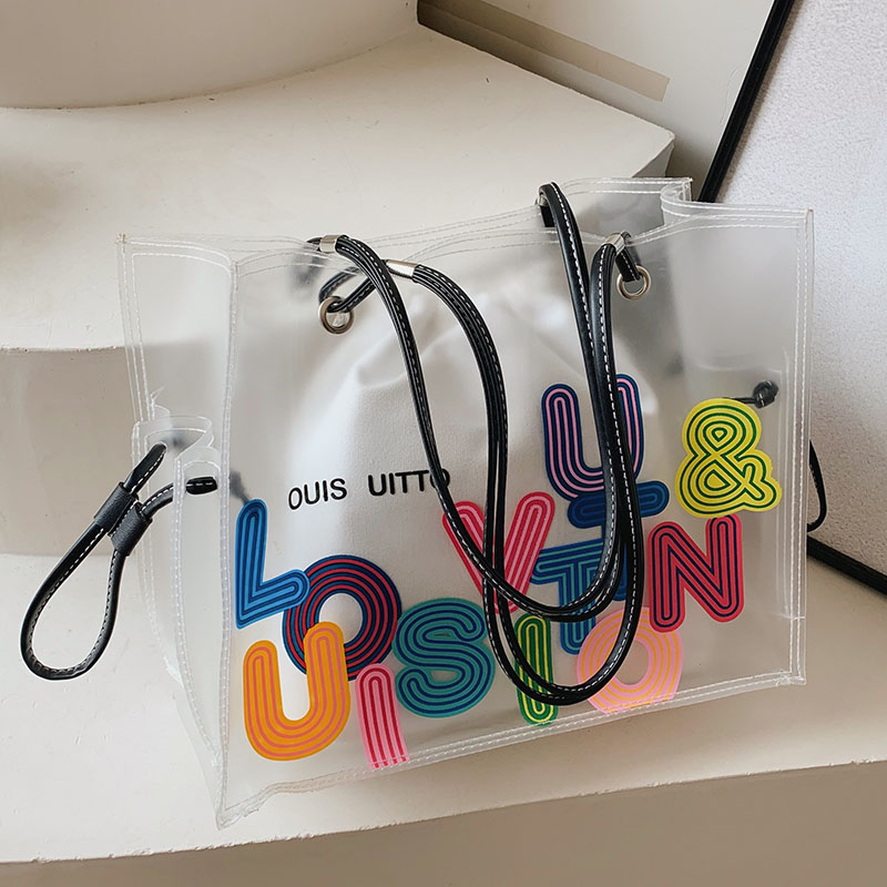 Transparent Jelly Tote Bag for Women - Large Capacity, 2025 Fashion Trend, Spring/Summer Niche Handbag Transparent Jelly Tote Bag for Women - Large Capacity, 2025 Fashion Trend, Spring/Summer Niche Handbag