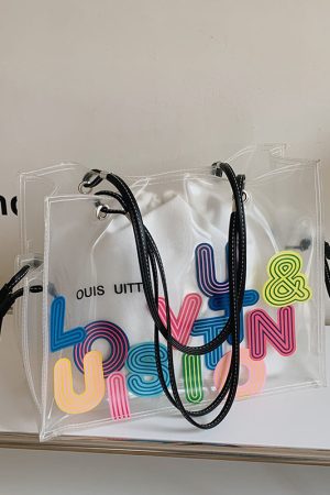 Transparent Jelly Tote Bag for Women - Large Capacity, 2025 Fashion Trend, Spring/Summer Niche Handbag
