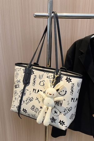 Trendy 2025 Women's Large Capacity Tote Bag - Versatile Commuter Shoulder Bag for Everyday Fashion