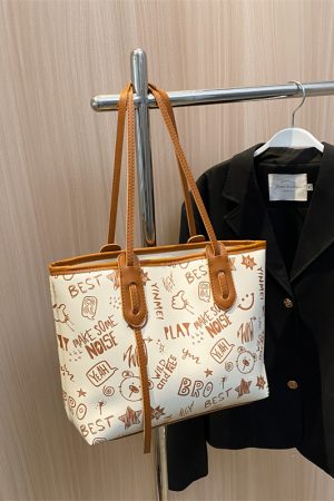 Trendy 2025 Women's Large Capacity Tote Bag - Versatile Commuter Shoulder Bag for Everyday Fashion