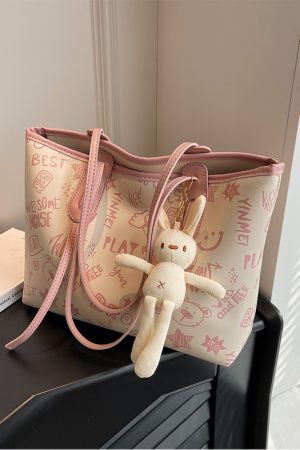 Trendy 2025 Women's Large Capacity Tote Bag - Versatile Commuter Shoulder Bag for Everyday Fashion