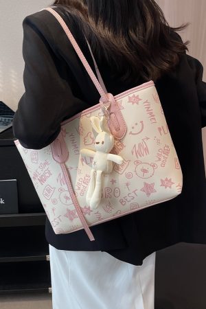 Trendy 2025 Women's Large Capacity Tote Bag - Versatile Commuter Shoulder Bag for Everyday Fashion