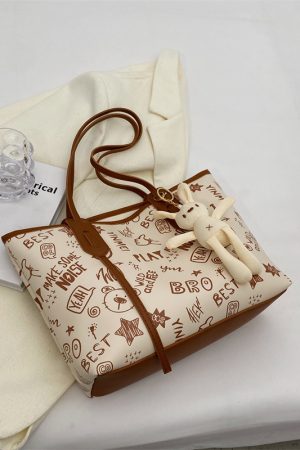 Trendy 2025 Women's Large Capacity Tote Bag - Versatile Commuter Shoulder Bag for Everyday Fashion