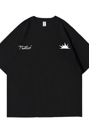 Trendy American Minimalist Short-Sleeve T-Shirt for Men, Loose Fit Plus Size Couple's Top for Spring Fashion