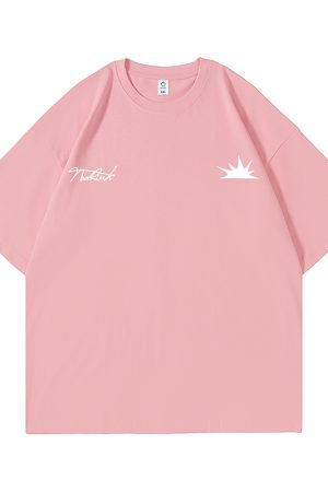 Trendy American Minimalist Short-Sleeve T-Shirt for Men, Loose Fit Plus Size Couple's Top for Spring Fashion