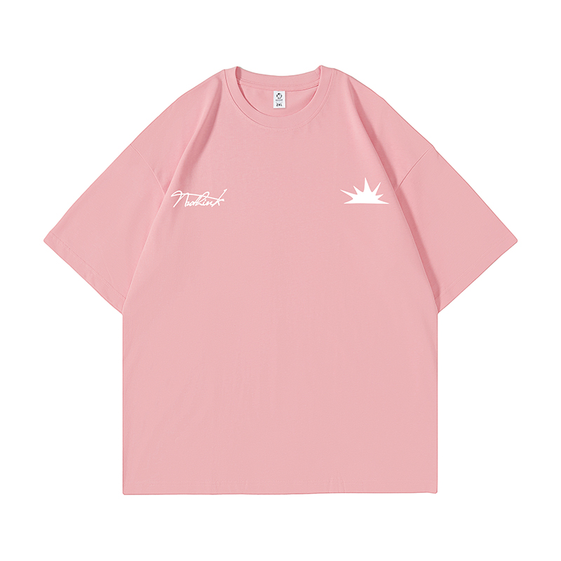 Trendy American Minimalist Short-Sleeve T-Shirt for Men, Loose Fit Plus Size Couple's Top for Spring Fashion Trendy American Minimalist Short-Sleeve T-Shirt for Men, Loose Fit Plus Size Couple's Top for Spring Fashion