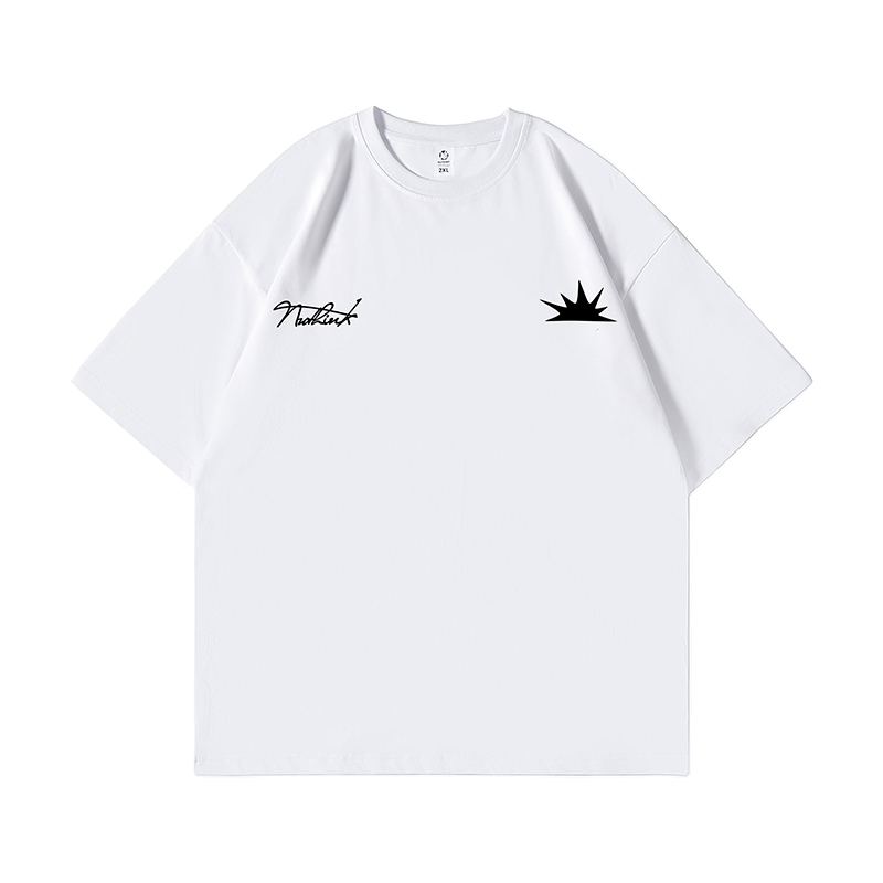 Trendy American Minimalist Short-Sleeve T-Shirt for Men, Loose Fit Plus Size Couple's Top for Spring Fashion Trendy American Minimalist Short-Sleeve T-Shirt for Men, Loose Fit Plus Size Couple's Top for Spring Fashion