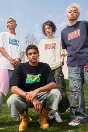 Trendy American Retro Heavyweight Short Sleeve T-Shirt with Dopamine Letter Print Unisex 2025 Model